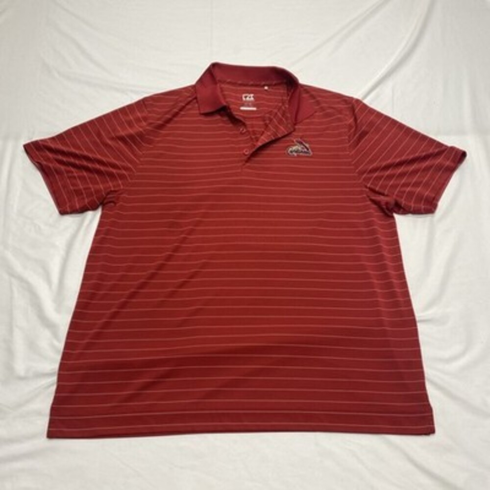 Cutter & Buck St. Louis Cardinals Striped Polo Shirt Size XL